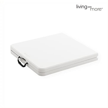 Living and More 4ft Height Adjustable Folding Table - Versatile and Portable