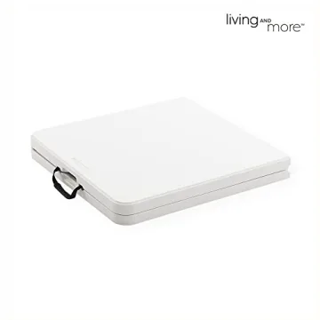 Living and More 4ft Height Adjustable Folding Table - Versatile and Portable