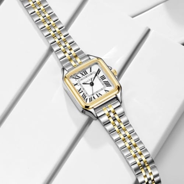 Elegant Szaikyri Classic Square Women Watch with Roman Numerals