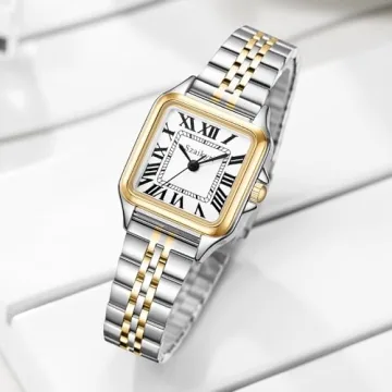 Elegant Szaikyri Classic Square Women Watch with Roman Numerals