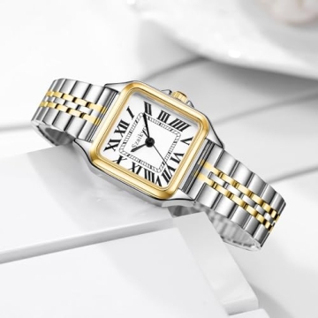 Elegant Szaikyri Classic Square Women Watch with Roman Numerals
