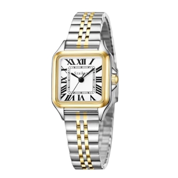 Elegant Szaikyri Classic Square Women Watch with Roman Numerals
