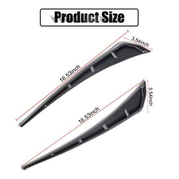 Miytsya 2 PCS Car Fender Side Vents - Universal Carbon Fiber Decorative Stickers
