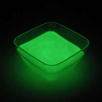 Hemway Phosphorescent/Luminous Neon Glow in The Dark Pigment Powder Dust in Yellow Colour with RESEALABLE Strong Packet (Various Quantities Available) (100g / 3.5oz)