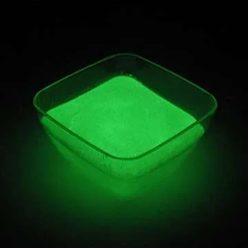 Hemway Phosphorescent/Luminous Neon Glow in The Dark Pigment Powder Dust in Yellow Colour with RESEALABLE Strong Packet (Various Quantities Available) (100g / 3.5oz)