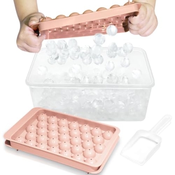 WIBIMEN Ice Cube Tray with Lid & Storage Bin - Stylish Ice Maker