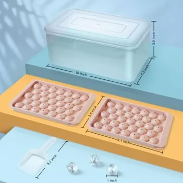 WIBIMEN Ice Cube Tray with Lid & Storage Bin - Stylish Ice Maker