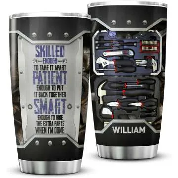 Personalized Mechanic Tumbler - Custom Travel Mug