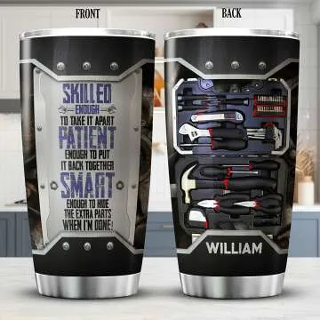 Personalized Mechanic Tumbler - Custom Travel Mug