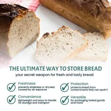 Reusable Plastic Bread Bags for Homemade Bread - 50 Pack Clear Bag with Ties For An Airtight Moisture-free Preservation and Storage - Loaf Bags for Home Bakers and Bakery Owners