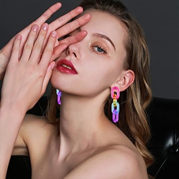 Vibrant T-ztoss Minimalist Paperclip Dangle Earrings