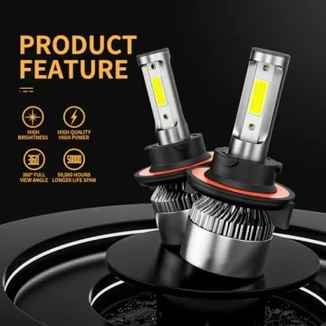 WISONDAP 𝖧𝟣𝟥/𝟙𝟘𝟘𝟪 Bulbs 6500K Cool White 60000LM 900% Brighter, Plug and Play I...