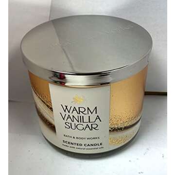 Warm Vanilla Sugar 3-Wick Candle with Essential Oils