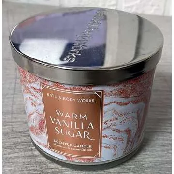 Warm Vanilla Sugar 3-Wick Candle with Essential Oils