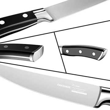 OAKSWARE Steak Knives Set of 8 Premium Non Serrated Essentials