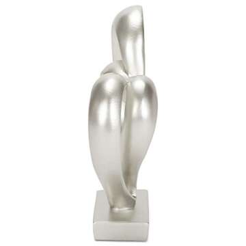 Marriage Takes Three Matte Silver Finish 13X8 inch Cross in Middle of Hearts Tabletopper