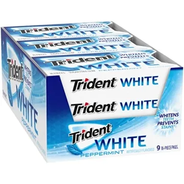 Trident White Peppermint Sugar Free Gum - 9 Packs