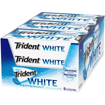 Trident White Peppermint Sugar Free Gum - 9 Packs