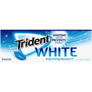 Trident White Peppermint Sugar Free Gum - 9 Packs