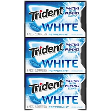 Trident White Peppermint Sugar Free Gum - 9 Packs