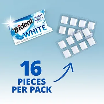Trident White Peppermint Sugar Free Gum - 9 Packs