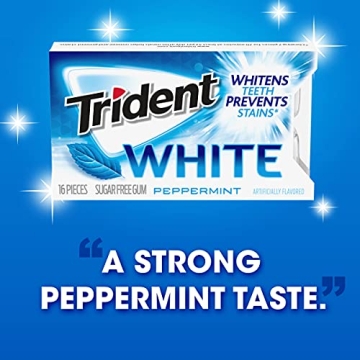 Trident White Peppermint Sugar Free Gum - 9 Packs