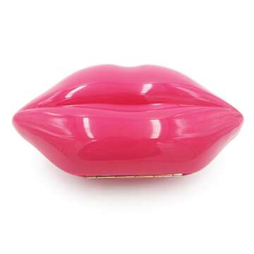 LUI SUI Women's Elegant Acrylic Lip Shaped Shoulder Bag Clutch - Perfect for Events