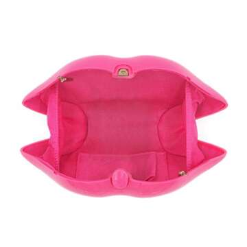 LUI SUI Pink Acrylic Lip Clutch for Women - Elegant & Unique
