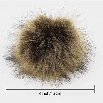 Colorful Faux Fox Fur Snap Pompoms for Creative Crafting