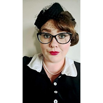 Aniwon Pillbox Hat Vintage Bow Fascinator for Women