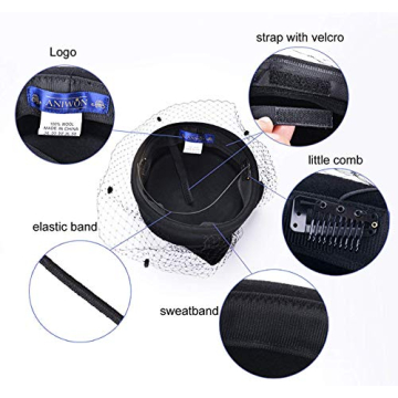 Aniwon Pillbox Hat Vintage Bow Fascinator for Women