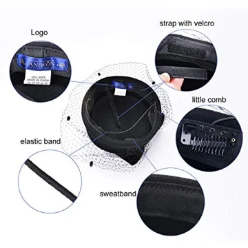 Aniwon Pillbox Hat Vintage Bow Fascinator for Women