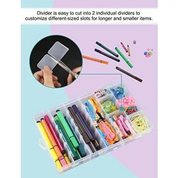 Avlcoaky Bead Organizer 2 Pack 3600 Tackle Box Organizer Clear Organizer Box 36 Grids Plastic Craft Organizer Jewelry Sewing Storage Box with Dividers