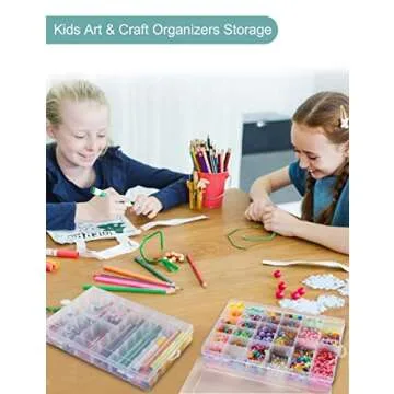 Avlcoaky Bead Organizer 2 Pack 3600 Tackle Box Organizer Clear Organizer Box 36 Grids Plastic Craft Organizer Jewelry Sewing Storage Box with Dividers