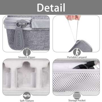 Aenllosi Hard Carrying Case Compatible with Rode Wireless ME Clip/Wireless GO II Dual Channel Compact Digital Wireless Microphone System (gray)