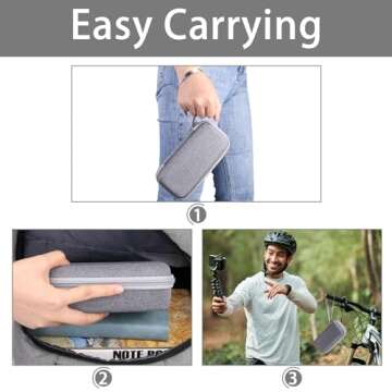 Aenllosi Hard Carrying Case Compatible with Rode Wireless ME Clip/Wireless GO II Dual Channel Compact Digital Wireless Microphone System (gray)