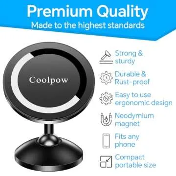 Gym Magnetic Phone Holder Mount for MagSafe【All Metal】Dual Magnetic Phone Holder for Gym Record Attach to Metal Surface, Gym Phone Holder for iPhone 16 15 14 13 12 11 ProMax Plus Mini for MagSafe Case