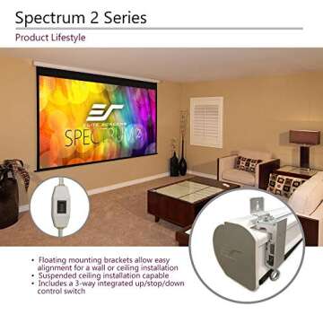 Elite Screens Spectrum2 110-inch Motorized Projection Screen