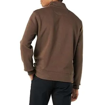 Amazon Essentials Men's Long-Sleeve Quarter-Zip Fleece Sweatshirt, Medium Brown, X-Small