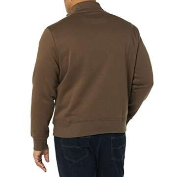 Amazon Essentials Men's Long-Sleeve Quarter-Zip Fleece Sweatshirt, Medium Brown, X-Small