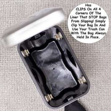 Homie Soft Close, Slim Trash Can 1.6 Gallon with Anti - Bag Slip Liner and Lid, Use as Mini Garbage Basket, Slim Dust Bin, or Decor in Bathroom, Restroom, Kitchen, or Bedroom