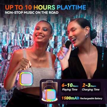 Fun Karaoke Machine for Kids Adults - Portable Speaker