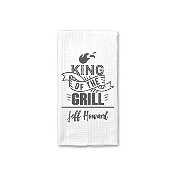 Personalized King of the Grill Towel | Custom Kitchen Gift