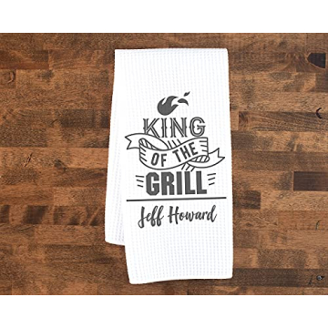 Personalized King of the Grill Towel | Custom Kitchen Gift