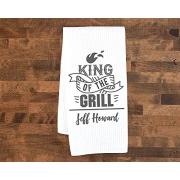 Personalized King of the Grill Towel | Custom Kitchen Gift