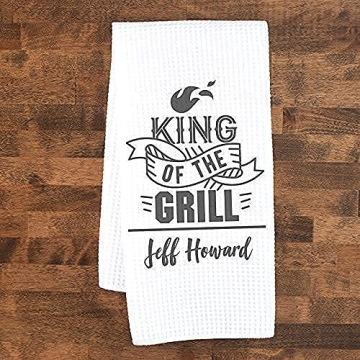 Personalized King of the Grill Towel | Custom Kitchen Gift
