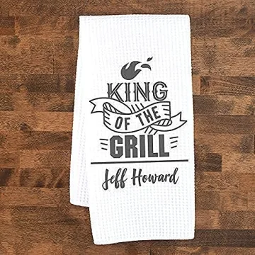 Personalized King of the Grill Towel | Custom Kitchen Gift