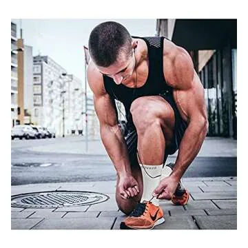 DOVAVA Dri-tech Compression Crew Socks 15-20mmHg for Men & Women, Athletic Fit Running Nurses Flight Travel Pregnancy Edema Diabetic, Boost Ankle Calf Circulation, White(4 Pairs), Large/X-Large