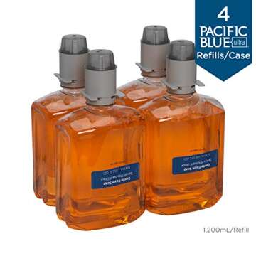 Georgia-Pacific Pacific Blue Ultra Manual Gentle Foam Hand Soap Refills by GP PRO (Georgia-Pacific),Pacific Citrus,43715,1200 mL Per Bottle,4 Bottles Per Case