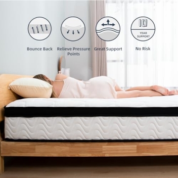 MOLBIUS Queen 10 Inch Hybrid Mattress | Comfort & Support